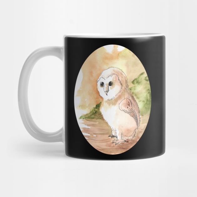 Juvenile barn owl 23/02/23 - wildlife inspired art by STearleArt